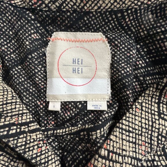 Anthropologie Hei Hei Womens Sleeveless Nova Romper Small Black/Tan Pockets NWOT - Picture 3 of 10